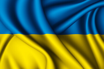 waving flag of Ukraine