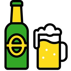 icon, Beverage filled vector illustration
