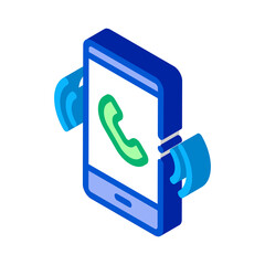 Smartphone Icon Vector. Isometric Smartphone sign. color isolated symbol illustration