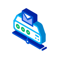 Messaging Digital Technology Icon Vector. Isometric Messaging Digital Technology sign. color isolated symbol illustration