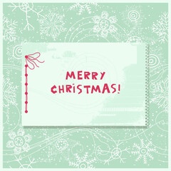  Greeting Christmas card. Doodle. Christmas background. Vector illustration