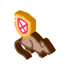 Rat Ban Icon Vector. Isometric Rat Ban sign. color isolated symbol illustration