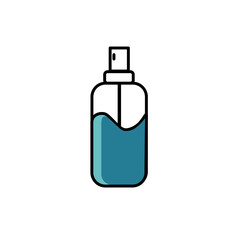 Alcohol gel spray bottle icon vector illustration isolated on white. 