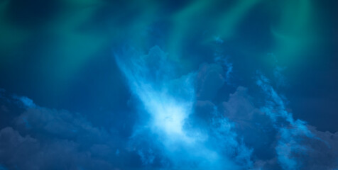 Abstract Dark blue Cloud background.