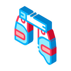 Safety Vest Icon Vector. Isometric Safety Vest sign. color isolated symbol illustration