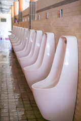 Men's white urinals design
