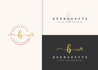 beautiful feminine logo design vector. fashion logo concept. modern design.