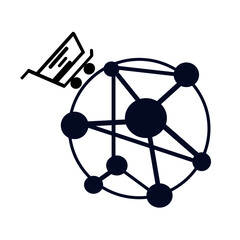 Shopping online universal network icon vector illustration.
