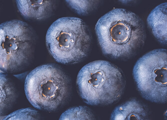 blueberries on a wooden background