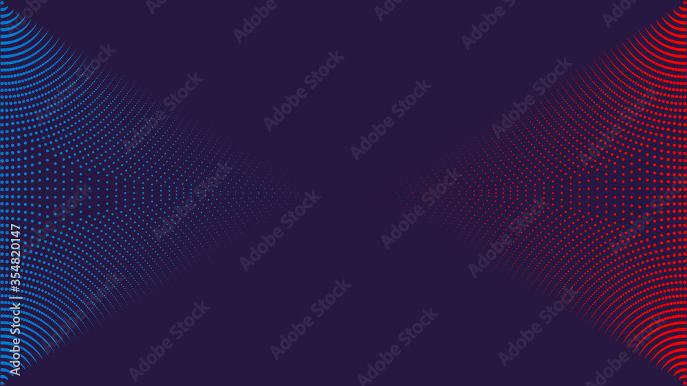 Wall mural abstract dots particles grid background