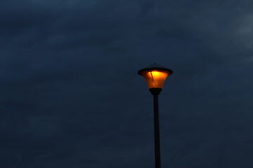 Fototapeta na wymiar street lamp in the sky