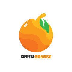 Fresh Orange fruit logo inspiration template icon illustration design