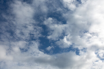 View to blue sky and clouds