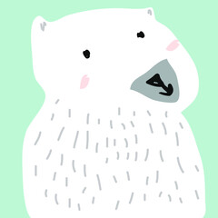 Bear illustration for your design:card, poster, wall