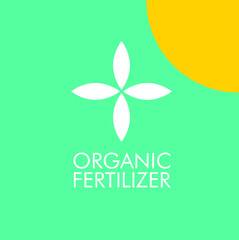 organic fertilizer logo icon with simple shape symbol. Good use for application and farming assets
