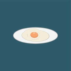 Fried egg on a plate