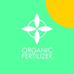 organic fertilizer logo icon with simple shape symbol. Good use for application and farming assets