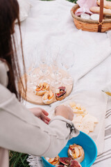 young woman preparing food