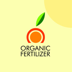 organic fertilizer logo icon with simple shape symbol. Good use for application and farming assets