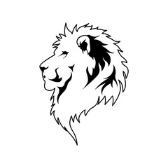 lion head logo vector design template