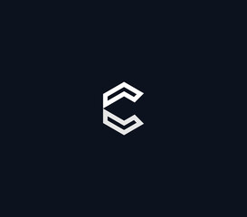 L ,C , letter C L logo design element