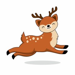 Deer Cartoon Cute Animals Reindeer