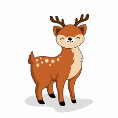 Deer Cartoon Cute Animals Reindeer