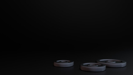 3D illustration weights for lifting in the gym or at home workout get strong and fit muscular body athletic lift weight enjoy sport recreation healthy training hard activity exercise daily  background