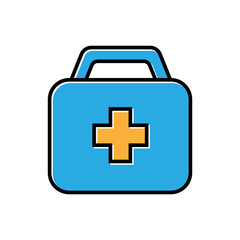 Medicine storage box filled outline icon vector design
