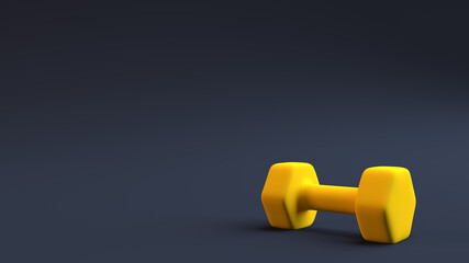 3D illustration weights for lifting in the gym or at home workout get strong and fit muscular body athletic lift weight enjoy sport recreation healthy training hard activity exercise daily  background