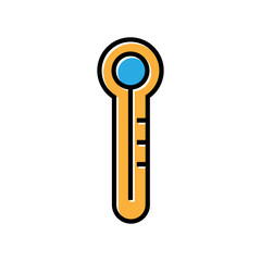 thermometer filled outline icon vector design