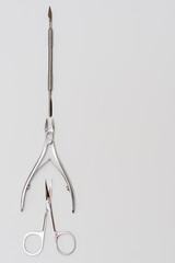 Set for manicure and Pedicuru on white background