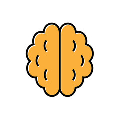 brain filled outline icon vector design