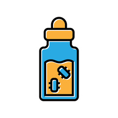 vaccine filled outline icon vector design