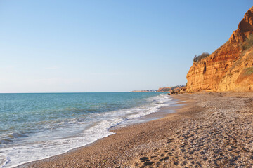 beautiful view of the sea and the sky at sunset