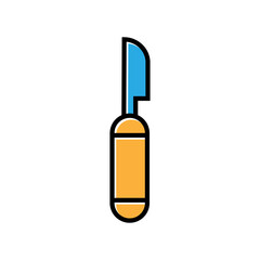 scalpel filled outline icon vector design