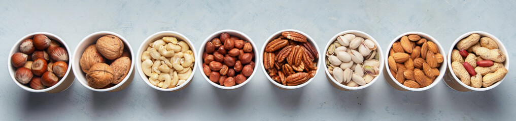 Different types of Nuts in ecofriendly cups