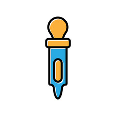 pipette filled outline icon vector design