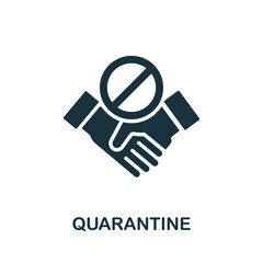 Quarantine icon. Simple element from coronavirus collection. Creative Quarantine icon for web design, templates, infographics and more
