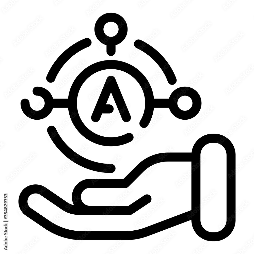 Poster translator application icon. outline translator application vector icon for web design isolated on w