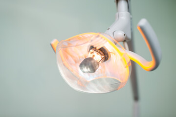 Dental clinic lamp with warm light