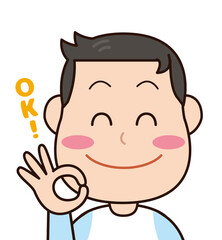 Obraz premium OK 男性