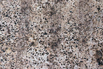 Old concrete with black stones wall textured. Loft concrete style building wall.