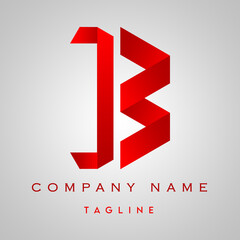 B letter logo red in colour for commercial use 