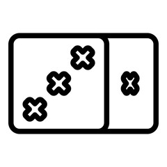 Lucky casino dice icon. Outline lucky casino dice vector icon for web design isolated on white background