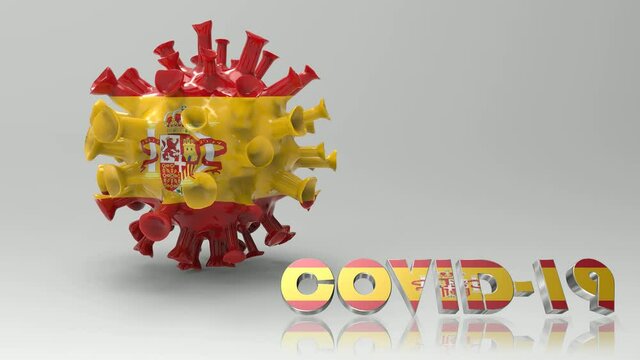 coronavirus, covid19 disease video animation spain ready to be used in your project