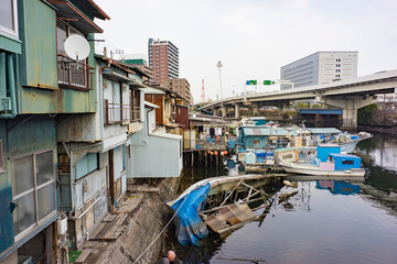 Fototapeta na wymiar 神奈川県横浜市　子安の風景