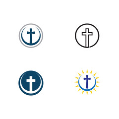 Set of Church logo template design vector