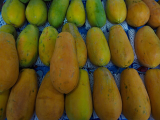 Selling Thai traditional food at a street market in Thailand
