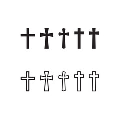 Set of Church logo template design vector